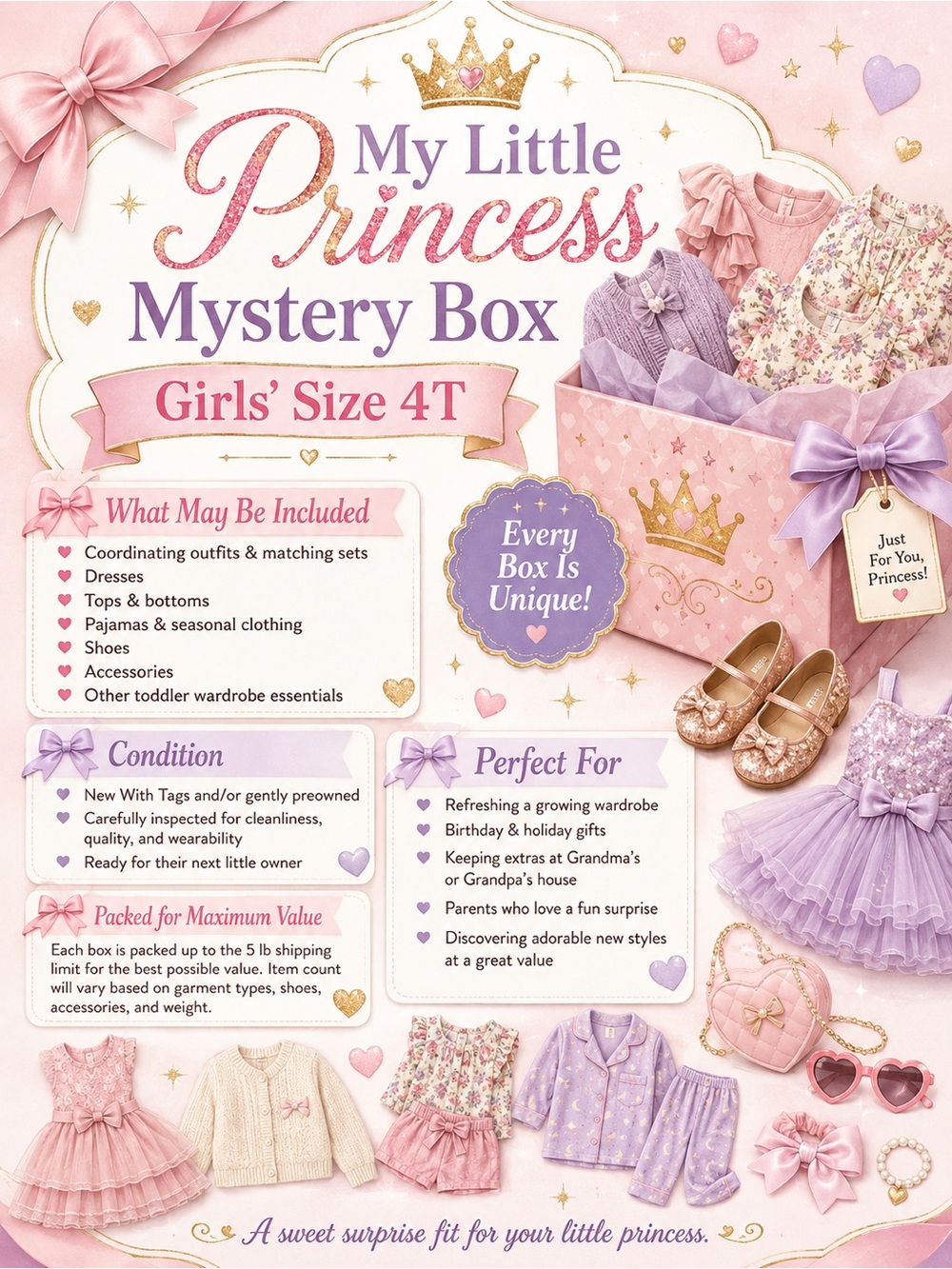 My Little Princess Mystery Box – Girls’ Size 4T